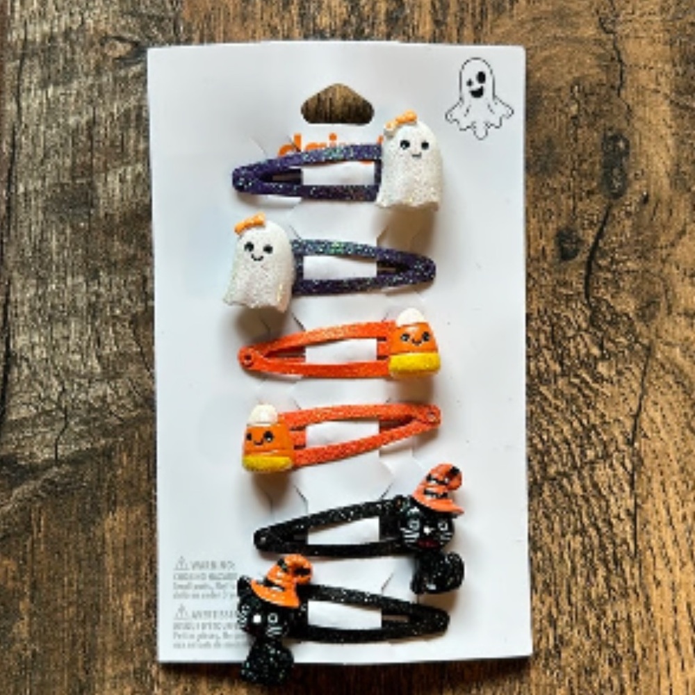 Claire’s Halloween Glitter Snap Hair Clips